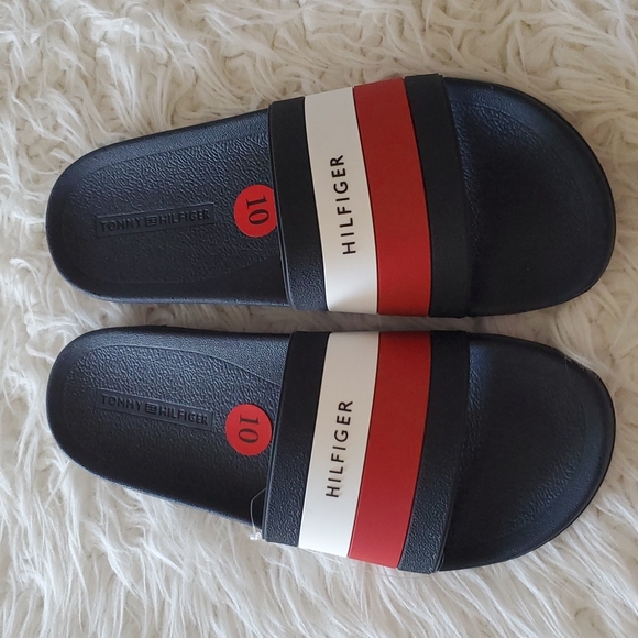 Tommy Hilfiger Men's Slide Slipper Navy Blue Size 10 - Picture 8 of 8